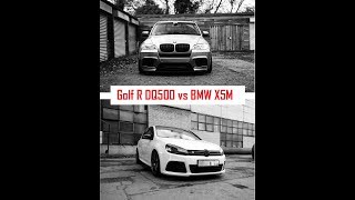 Golf R DQ500 vs BMX x5m (e70 555hp) !