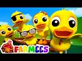 5 Little Ducks | 3d Nursery Rhymes For Kids | Baby Songs | Childrens Music Video by Farmees