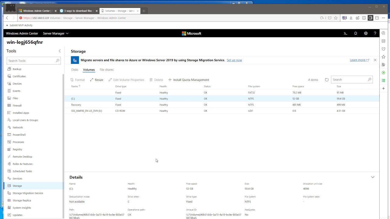 install windows admin center on windows 2019 server core - YouTube