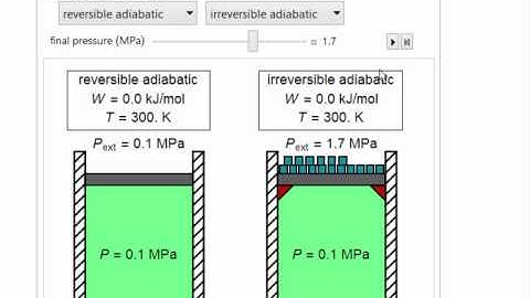 Reversible and Irreversible Expansion/Compression Work (Interactive Simulation)