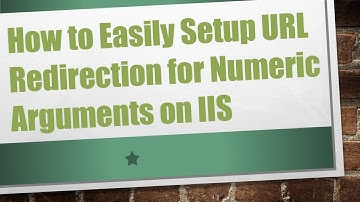 How to Easily Setup URL Redirection for Numeric Arguments on IIS