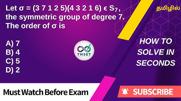 PYQ Solution | Order of an element in a Symmetric group | #tnsetmaths #pgtrbmaths #csirugcmaths