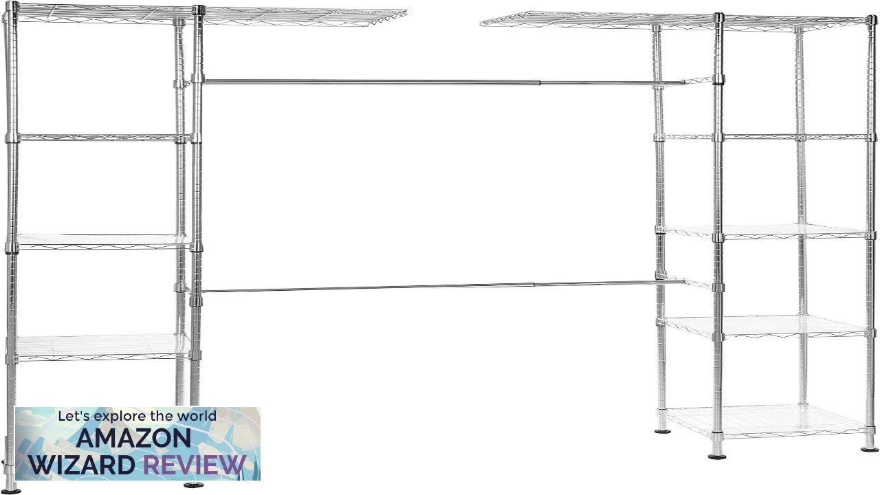 Amazon Basics Expandable Metal Hanging Storage Organizer Rack Wardrobe with Shelves 57-80 Review