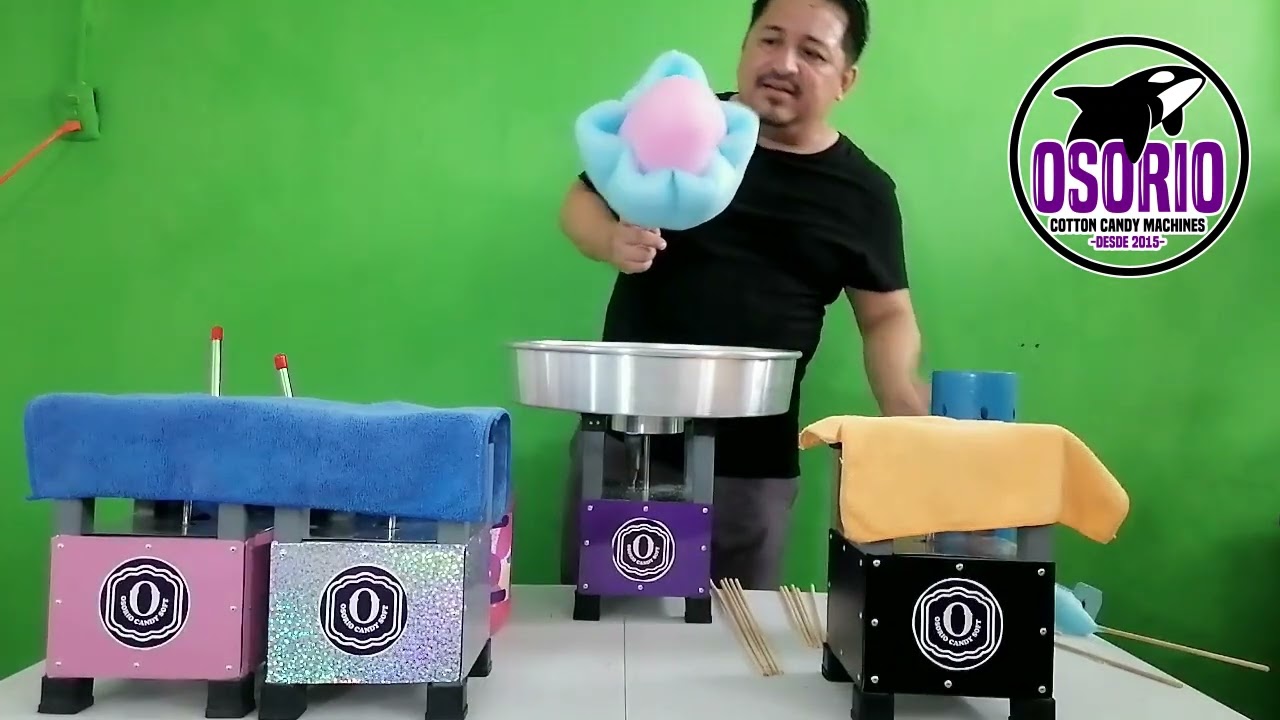 Flores de algodon de azucar, figuras de algodon de azucar, algodones arcoiris. ALGODONERAS DE OSORIO