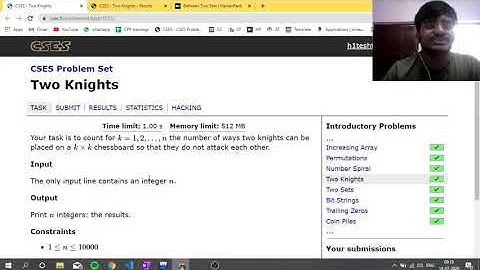 TWO KNIGHTS |CSES PROBLEM SET SOLUTION