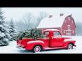Beautiful Relaxing Christmas Music 2026 ❄️ Cozy Red Barn &amp; Snowfall Ambience