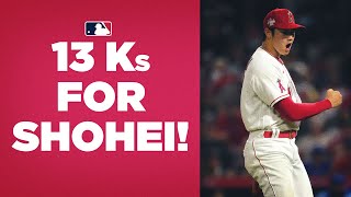 ANOTHER SHO!! Shohei Ohtani strikes out 13 (career high!!) vs. Royals day after 8 RBI performance!