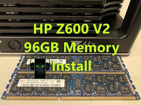 HP Z600 V2 96GB Memory Install (6 x 16GB Modules)