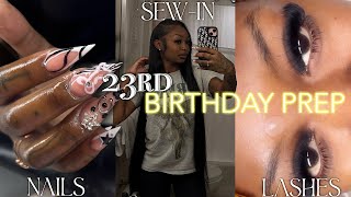 Vlog: 23rd Birthday Prep 🤍 last minute shopping, lash maintenance, nail appointment, + more