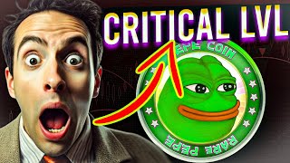 🚨 PEPE COIN AT A CRITICA LEVEL - PEPE COIN PRICE PREDICTION