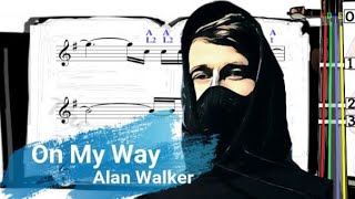 On My Way | Alan Walker | Violin SHEET MUSIC [With Fingerings] [Level 5]