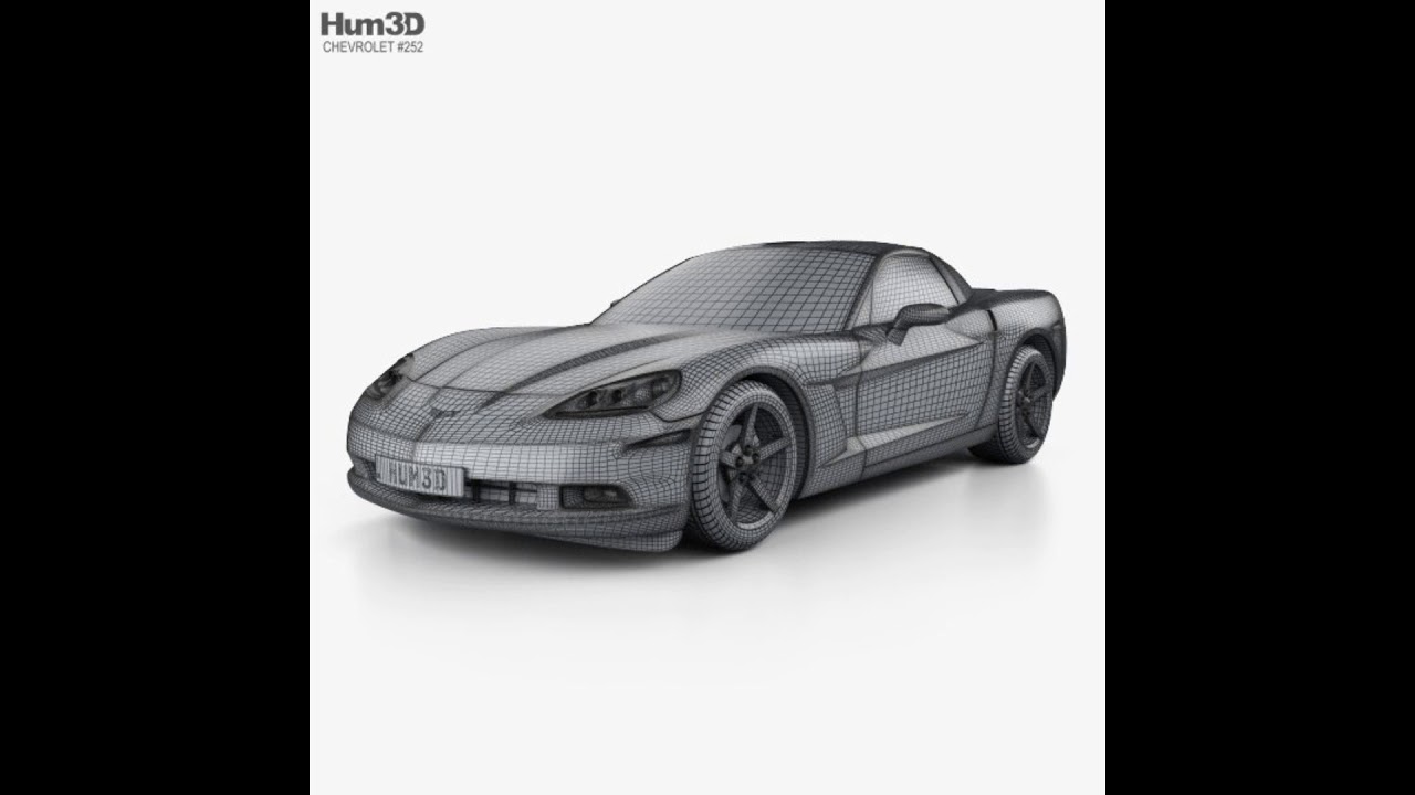 3D Model Chevrolet Corvette coupe with HQ interior 2011 at 3DExport.com