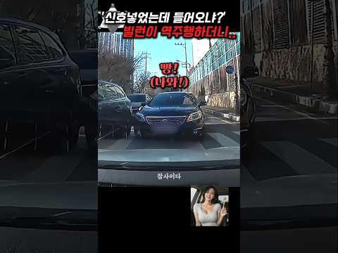 '신호넣었는데 들어오냐?' 역주행하고는 되레 화를 내던 빌런이.. thumbnail