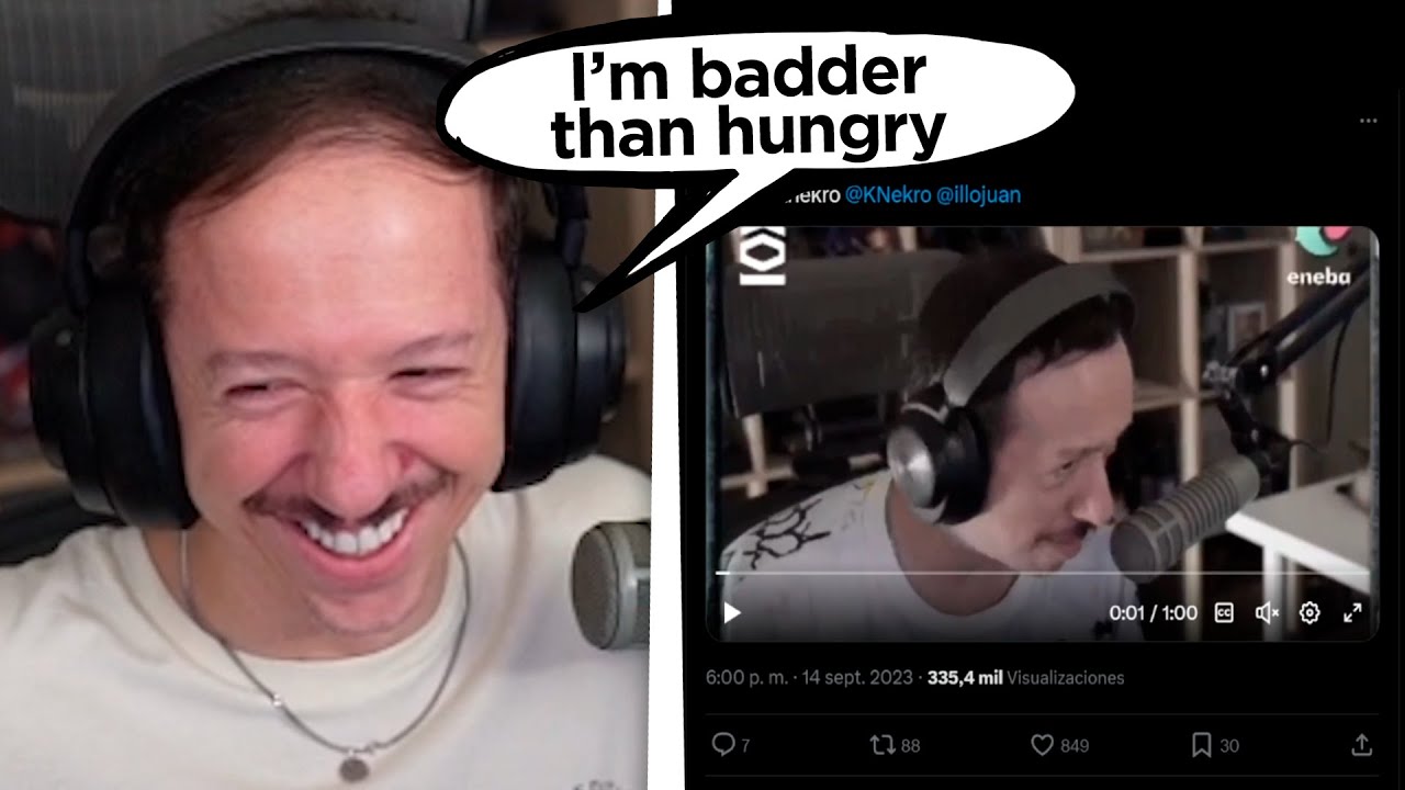 KNekro habla inglés igual que una IA 🤣