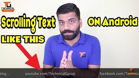 How to Add Scrolling text Like Technical Guruji On Mobile Hindi/urdu Tutorial