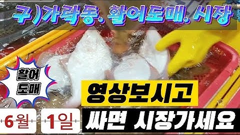 가락동수산시장Vs노량진수산시장/활어도매골목/영상보시고/회사러가세요/Korean seafood market