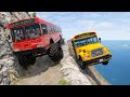 BeamNG.drive | 😱l Bus on Dangerous Cliff Roads | 🔥 Extreme Crash Test |#140