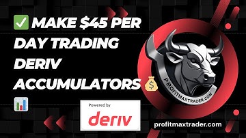 Make $45 Per Day Trading Deriv Accumulators with This FREE Bot 💰📈