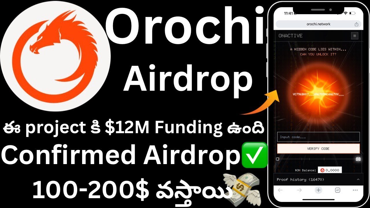 Orochi Network Airdrop || Complete social tasks and get Confirmed rewarded  || Full details in Telugu