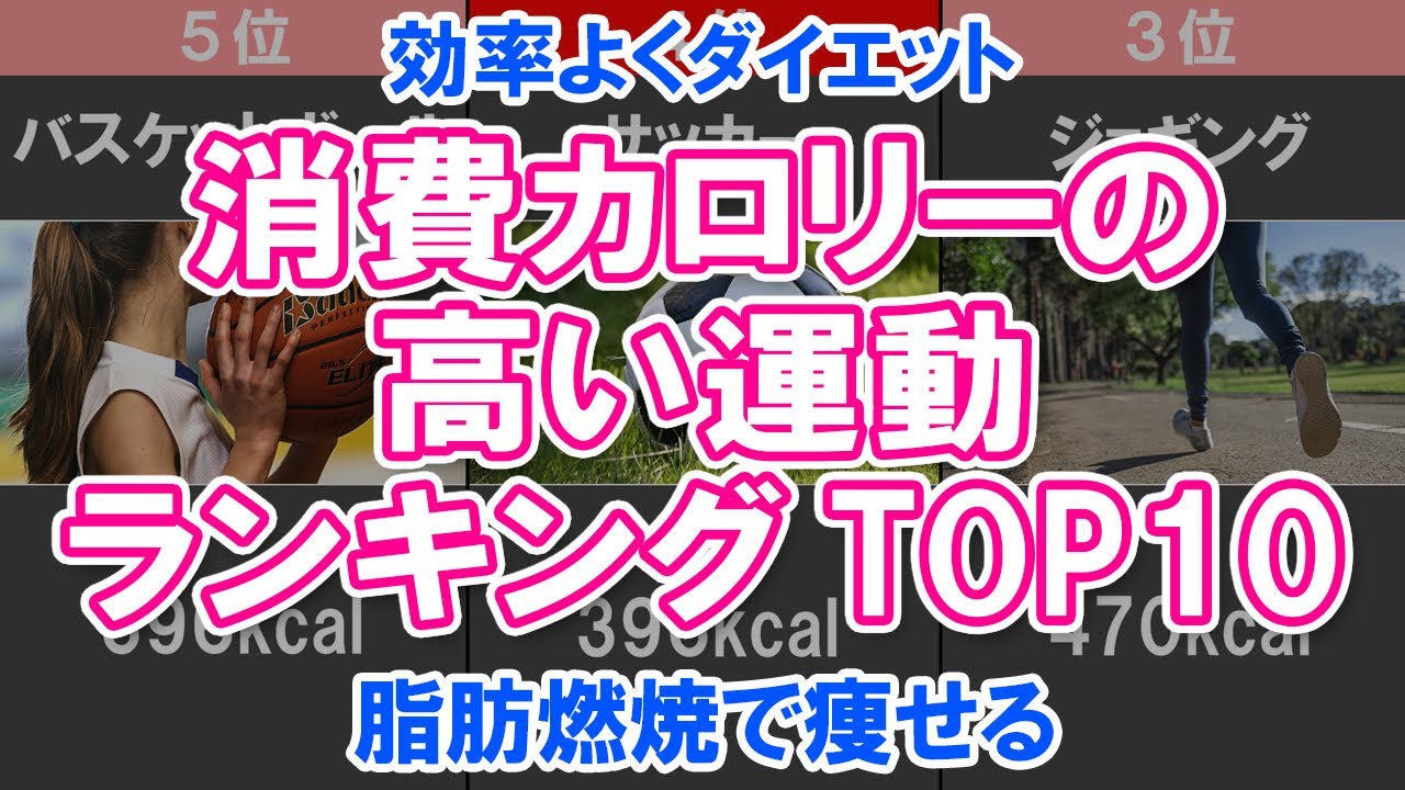 効率よくダイエット 消費カロリーの高い運動ランキングtop10 脂肪燃焼で痩せる Youtube