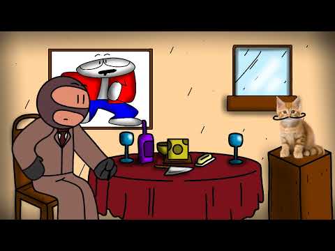 Spy has dinner with fench cat