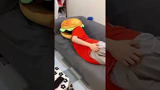 Hamburgers!#giftforher #giftideas #asmr #plushtoys #plushies #hamburger #cushion #roomdecor