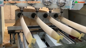 Máy phay khoan Cnc 4 trục 16 dao 2 bàn nạp phôi Woodmaster kẹp phôi xoay 360 độ