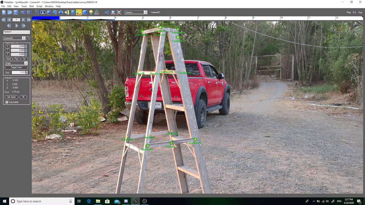 Survey shot in syntheyes YouTube