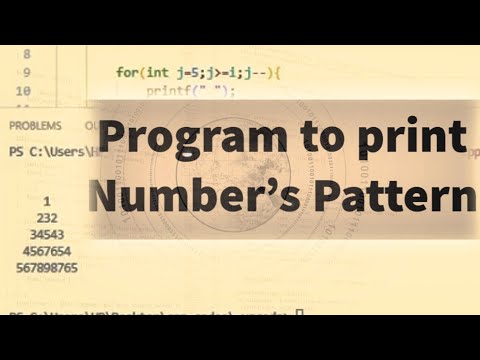 Number's Pattern | Learn to code | #c | #coding | #programming