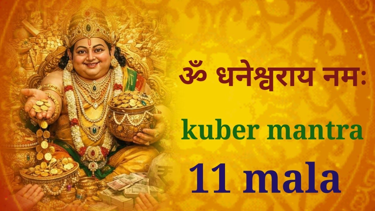 ॐ धनेश्वराय नमः 11 mala | om Dhneswaray namah 11 mala | kuber mantra 11 mala fast