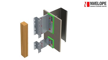 NVELOPE NV6 – Aluminium   Timber batten hybrid rainscreen cladding support system