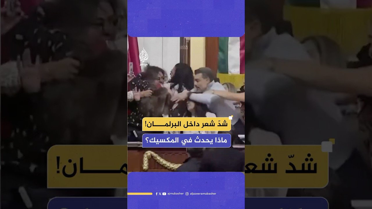 جلسة تشريعية في البرلمان المكسيكي تتحول إلى شجار بالأيدي وشدّ شعر بسبب مشروع قانون