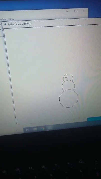 draw snowman using python turtle graphics #shorts #programming #youtube ...