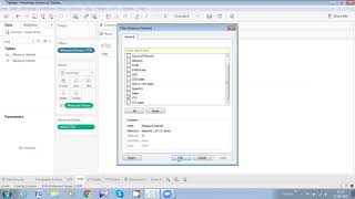 Parameter Actions on Dimensions #Tableau