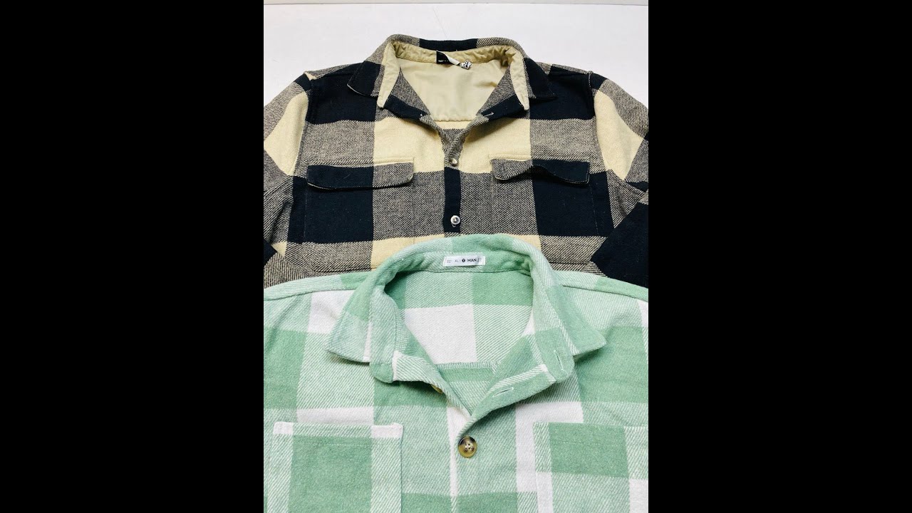 Мешок № к7477. Рубашки фланелевые. Арт 3080. Вес 17,3 кг. Кол-во 31 шт.