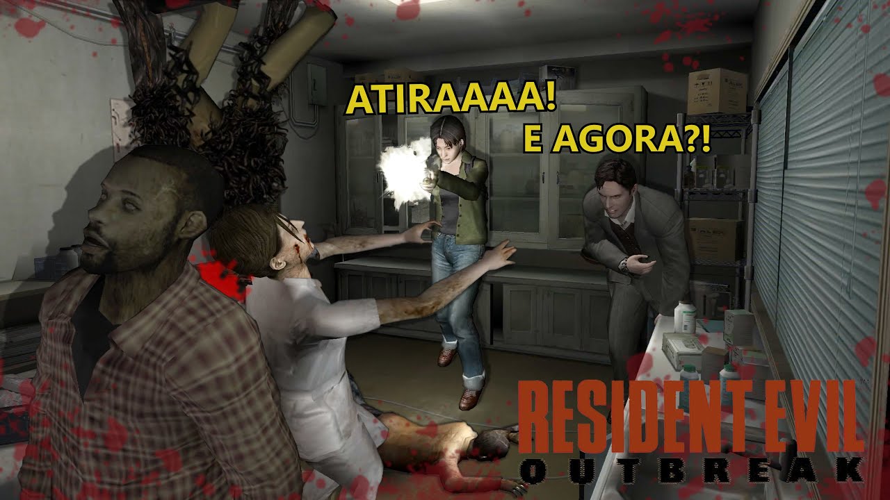 Viking e Scorpion jogando Resident Evil Outbreak #3