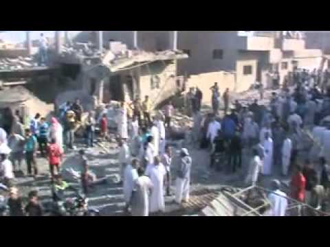 دير الزورمدينة العشارة اثارالقصف 20 9 2012وصورة للدمار 