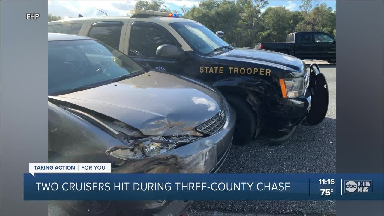 Man arrested after chase and ramming a squad car, deputies say - YouTube