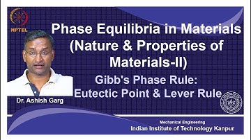 noc18-mm20 Lecture 19-Gibbs Phase Rule:Eutectic Point and Lever Rule