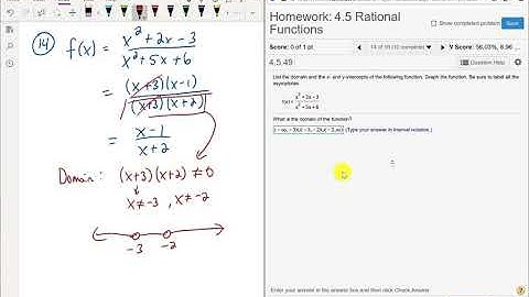 Rational Functions Homework (Part 3)
