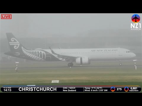 🔴 LIVE Planespotting | Christchurch Airport - New Zealand - 15 Jul 2025 ✈️