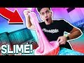 GIANT EDIBLE SLIME! *DIY GIANT SLIME CHALLENGE!* (WITH UNSPEAKABLE &amp; MOOSECRAFT)