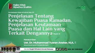 PENJELASAN KEWAJIBAN PUASA (Bagian 3)