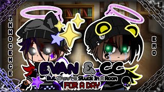 Evan & CC, But They’re Stuck In A Room For A Day (Collab W/@Itz_ShadowsGlitch) | KalebGacha_FNAF