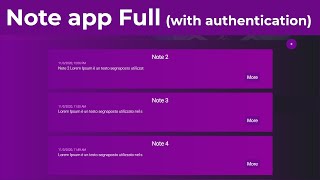 Nodejs, Html, Css, Javascript, Note Full App with authentication.