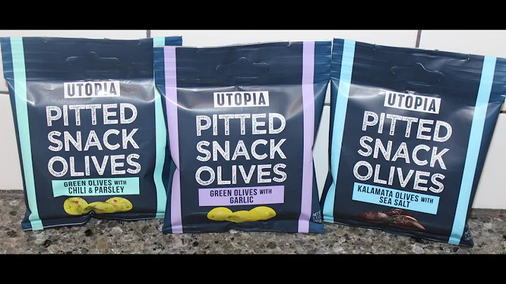 Utopia Pitted Snack Olives Green Olives with: Chil...