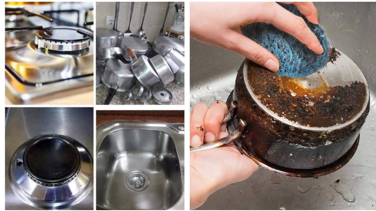 بعد الفيديو دا‼️قولي وداعا تنظيف الحلل والطاسات المحروقة‼️ بدون دعك‼️مهما كانت كلها دهون