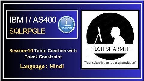 check constraint in db2  | sqlrpgle in as400 |  sqlrpgle in ibmi | sqlrpgle | ibmi  training |