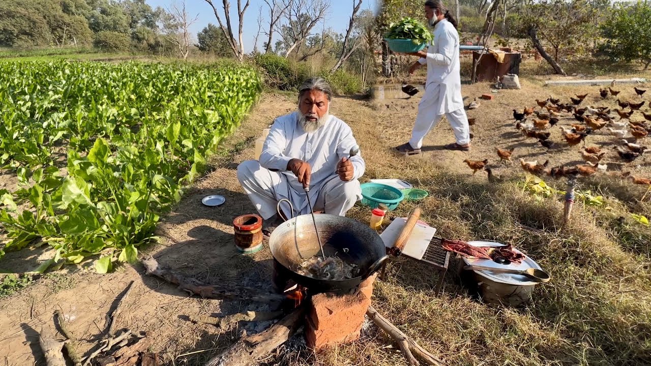 Palak Gosht Organic And Healthy Food | Spinach Meat Recipe | Farmhouse Py Banaya Palak Gosht 
