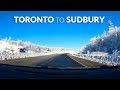 Toronto to Sudbury Ontario - Time Lapse Drive 4K